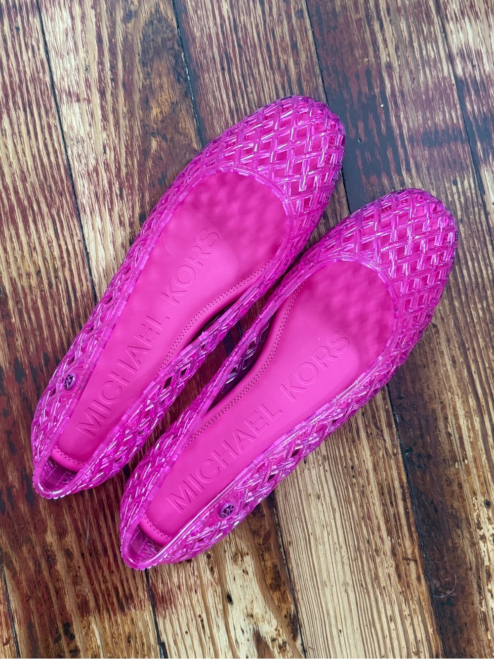 Michael Kors Pink Pixie Jelly Ballet Flats